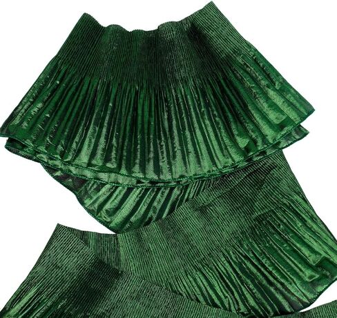 FINGERINSPIRE 3 Yard 3D Gradient Pleated Ruffle Lace Trim 6.1inch Wide Dark Slate Gray Ruffle Pleated Chiffon Trim Decorative Ruffled Ombre Lace Tulle Ruffle Lace Trim for Bridal Wedding Sewing Craft in Kuwait