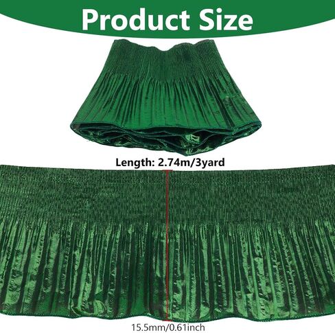 FINGERINSPIRE 3 Yard 3D Gradient Pleated Ruffle Lace Trim 6.1inch Wide Dark Slate Gray Ruffle Pleated Chiffon Trim Decorative Ruffled Ombre Lace Tulle Ruffle Lace Trim for Bridal Wedding Sewing Craft in Kuwait