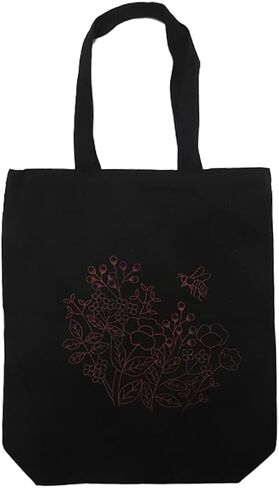VWV-Whizzing Embroidery Canvas Tote Bag DIY Kit for Beginners, Complete with Pattern, Hoops, Color Threads, Tools & Detailed Instructions for Adults (15X16.5(in) Blue) in Saudi Arabia