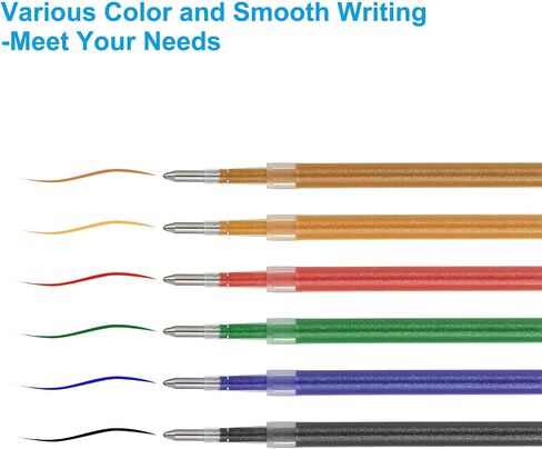 تعبئة Patikil Gel Pen ، 12 PCS 0.8mm نقطة متوسطة بريق تلوين قلم الحبر استبدال عبوات قابلة للتراجع عن أقلام كتابة الرسوم الجماعية للدراسة الدراسية لوازم الدراسة الأحمر ، الأحمر in Kuwait