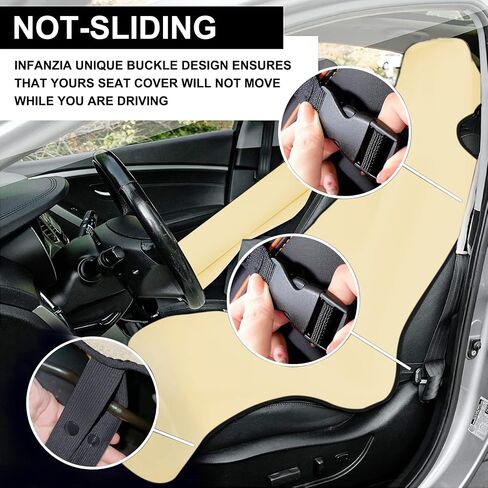 Waterproof Seat Cover Towel, Premium Sweat Carseat Protector, Perfect for Universal Anti-Slip Car Truck SUV Seat, Great for Surfing Yoga Gym Workout, Tan in Kuwait