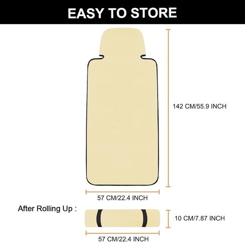 Waterproof Seat Cover Towel, Premium Sweat Carseat Protector, Perfect for Universal Anti-Slip Car Truck SUV Seat, Great for Surfing Yoga Gym Workout, Tan in Kuwait