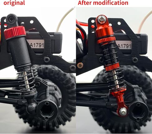 RC Absorber 53 مم مخمدات 4pcs لـ Redcat Ascent 18 ترقية 1/18 Scale RC Crawler Car Accessories ، Black in Kuwait