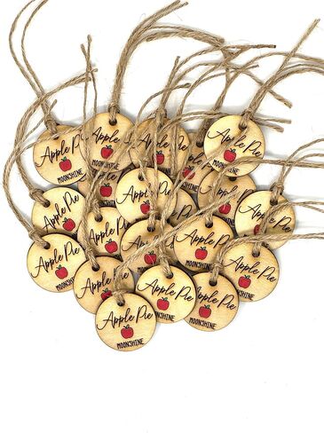 Limoncello Serve Chilled | Wood Painted Tags, Labels | Beverage | Bottle, Favor, Basket, Gift, Food, Event, Celebration, Shower, Gathering, Thank You | 1.5" | 10-Pack in Saudi Arabia