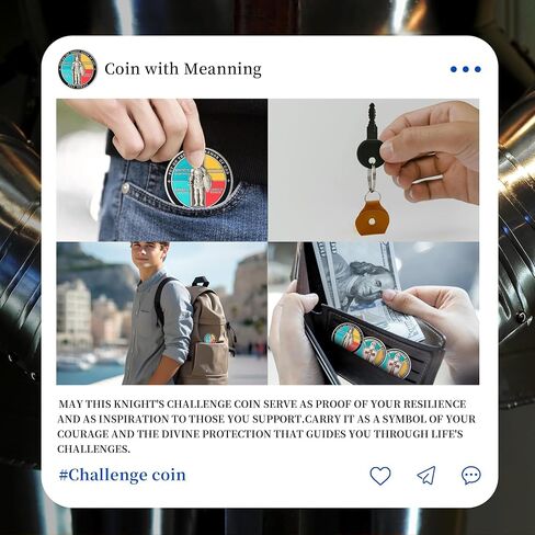 Armor of God Challenge Coin - Exquisite Christian Gift - Prayer Coin - Symbol of Faith - Perfect for Christian Church School in Kuwait