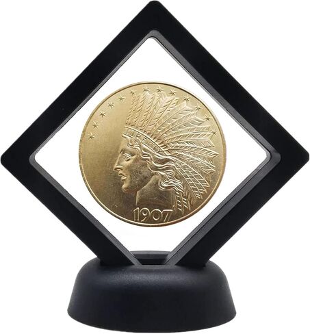 MarshLing Antique Liberty Indian Head Ten-Dollars Coin - Rare Coins Coins for Collectors Uncirculated Morgan Silver Dollars (Gold+Display Case) in Saudi Arabia