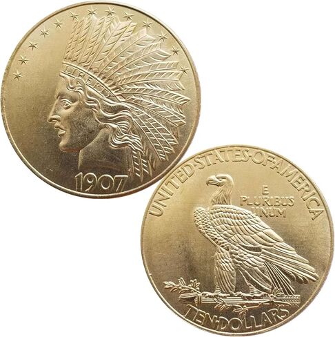 Marshling Antique Liberty Hear Indian Coin - عملات معدنية نادرة لهواة جمع العملات Morgan Silver Dollars غير متداولة (حالة عرض الذهب+) in Saudi Arabia