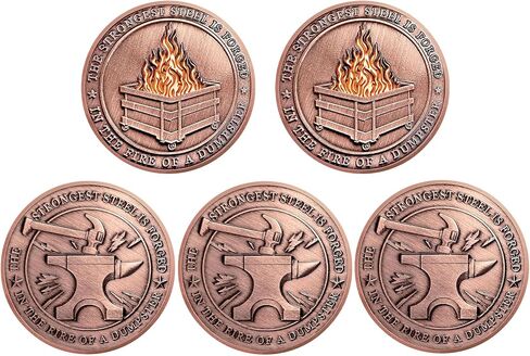 10pcs umpster fire inial ، أنا بخير عملة تحدي ، أقوى فولاذ مزورة في نيران الهدايا التقديرية للعملة المعدنية الملهمة للموظف in Saudi Arabia