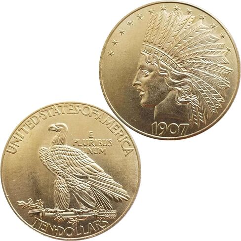 Marshling Antique Liberty Hear Indian Coin - عملات معدنية نادرة لهواة جمع العملات Morgan Silver Dollars غير متداولة (حالة عرض الذهب+) in Saudi Arabia
