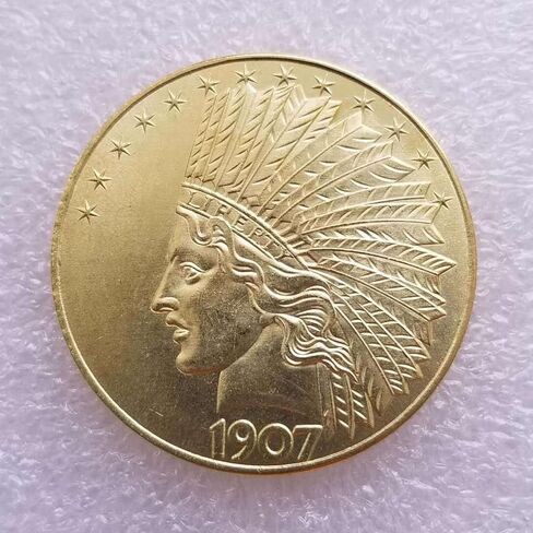 Marshling Antique Liberty Hear Indian Coin - عملات معدنية نادرة لهواة جمع العملات Morgan Silver Dollars غير متداولة (حالة عرض الذهب+) in Saudi Arabia