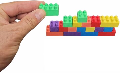 Block Mania Building Connecting Block Brick Theme Party Favor bags for Birthday Party, School Student Incentive Rewards Goody Bag (24 Pencils) in Kuwait