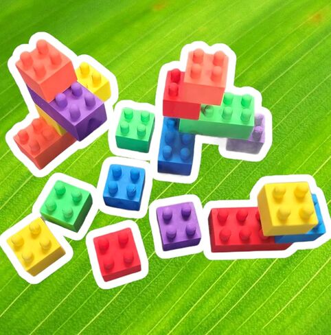 Block Mania Building Connecting Block Brick Theme Party Favor bags for Birthday Party, School Student Incentive Rewards Goody Bag (24 Pencils) in Kuwait