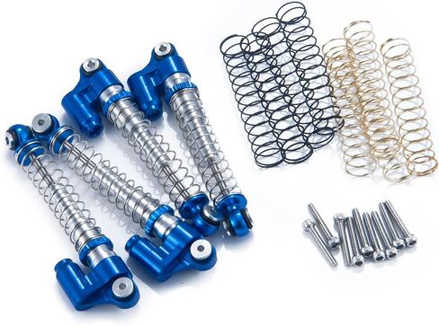RCLIONS 43mm RC Shocks Adjustable Absorber Damper for All 1/24th Axial SCX24 AXI90081 Deadbolt AXI00005/AXI00006 RC Crawler Car Upgrades (Blue) in Saudi Arabia