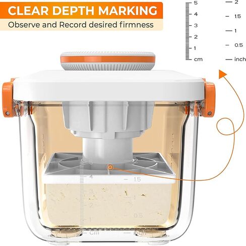 Bamboo Tofu Press, Built in Tofu Strainer and Drip Tray with Cheesecloth- Easily Remove Water from Tofu, Tofu Drainer and Squeezer, Fit for Tofu Size 16oz, Great Gift for Tofu Lover in Kuwait