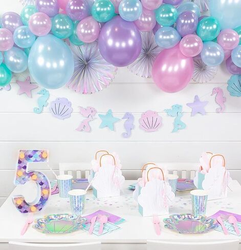Mermaid Birthday Party Decoration LED Glowing Number 5 Light Up Sign Digital Lights Table Centerpiece for Party Supplies in Saudi Arabia