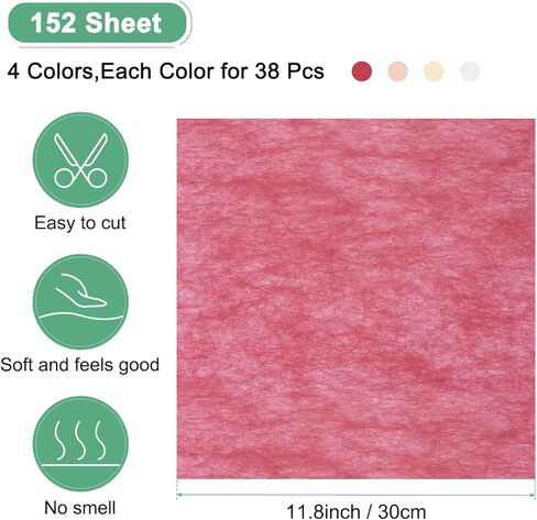 M METERXITY 152 Sheet Korean Cotton Wrapping Flower Paper - Floral Wrapping Paper Waterproof Bouquet Wrapping Paper Apply to Gift Packaging(11.8x11.8inches, Beige+Nude+Pink+Green) in Kuwait