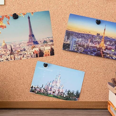 100 Pcs Push pins, Cute Heart Shaped Cork Board Thumb Tacks, Suitable for Bulletin Boards Posters Offices etc（Clear） in Kuwait