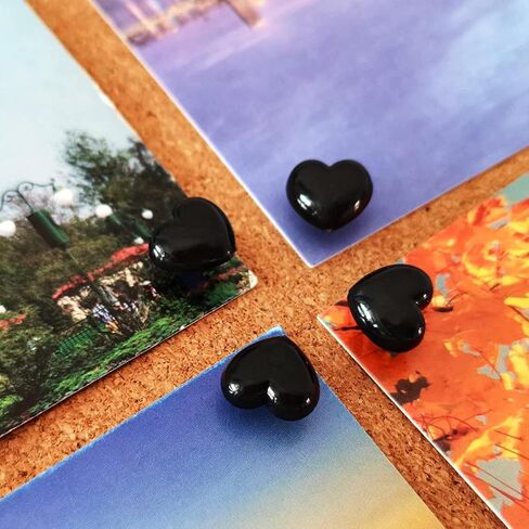 100 Pcs Push pins, Cute Heart Shaped Cork Board Thumb Tacks, Suitable for Bulletin Boards Posters Offices etc（Clear） in Kuwait