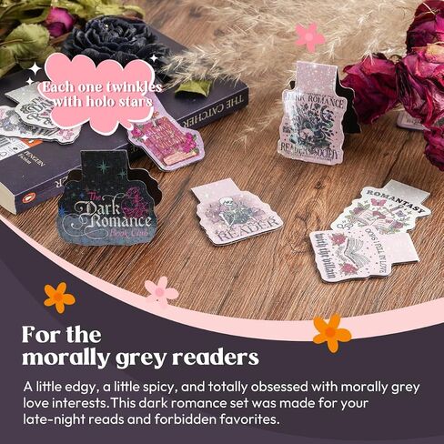 12PCS Glittery Magnetic Bookmarks, Pink Spicy Cute Book Marks for Book Lovers Gifts, Funny Bookmark Accessories for Women Teachers Students School Office Home Supplies (Spicy) in Saudi Arabia