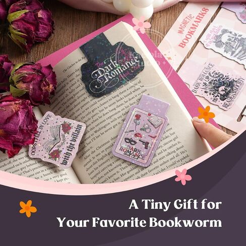 12PCS Glittery Magnetic Bookmarks, Pink Spicy Cute Book Marks for Book Lovers Gifts, Funny Bookmark Accessories for Women Teachers Students School Office Home Supplies (Spicy) in Saudi Arabia