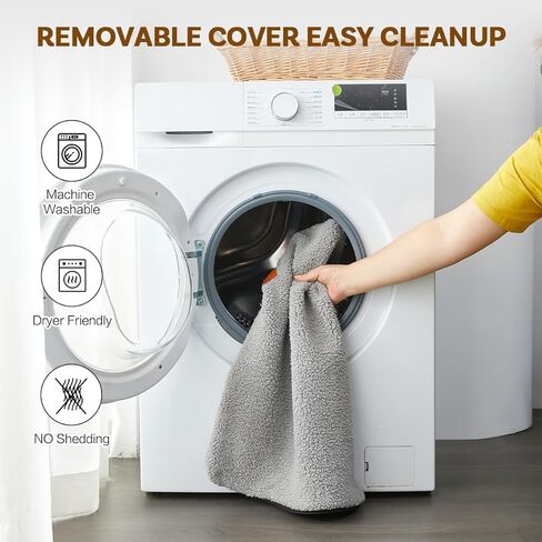 سرير قطط ذاتي التسخين، وسادة قطط ذاتية التسخين، مقاس 24 × 18 بوصة، حصيرة حرارية للحيوانات الأليفة للحيوانات الأليفة في الأماكن المغلقة والخارجية، حصيرة قطط مزدوجة مملوءة مع غطاء قابل للغسل وجزء سفلي غير قابل للانزلاق (رمادي فاتح) in Kuwait