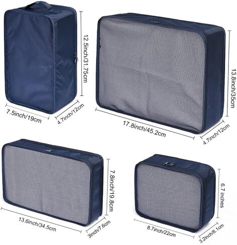 JJ POWER Travel Packing Cubes, Luggage Organizers with Shoe Bag in Kuwait