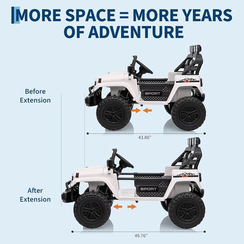 ركوب 2 مقاعد على سيارة للأطفال ، وركوب الطاقة الكهربائية 24V على لعبة الشاحنة مع التحكم عن بعد ، وجسم سيارة قابل للتعديل ، والتعليق ، 3 سرعات ، مصابيح LED ، الوردي in Kuwait