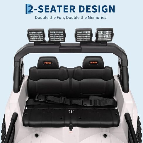 ركوب 2 مقاعد على سيارة للأطفال ، وركوب الطاقة الكهربائية 24V على لعبة الشاحنة مع التحكم عن بعد ، وجسم سيارة قابل للتعديل ، والتعليق ، 3 سرعات ، مصابيح LED ، الوردي in Kuwait