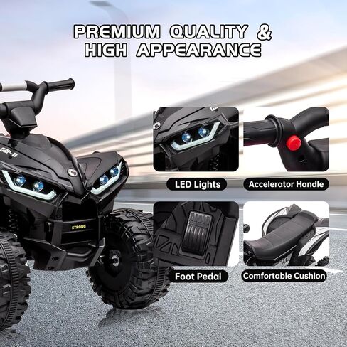 12 فولت أطفال يركبون على مركبة النقل الآلي ، وحيوانات كهربائية تعمل بالبطارية مع الموسيقى ، وأضواء LED ، وأساليب السرعة العالية/المنخفضة ، ومنفذ USB ، والإطارات المتأهلة ، والتحكم عن بعد ، و 3 سرعات للبنين والبنات (أبيض) in Kuwait