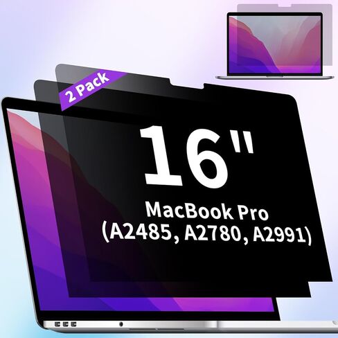 2-Pack Privacy Screen Compatible with MacBook Pro 13 Inch Screen Protector (2016, 2017, 2018, 2019, 2020, 2021, 2022, M1, M2), Laptop Privacy Screen Matte Anti Blue Light Glare Filter in Kuwait