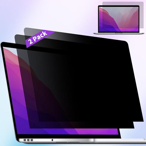 2-Pack Privacy Screen Compatible with MacBook Pro 13 Inch Screen Protector (2016, 2017, 2018, 2019, 2020, 2021, 2022, M1, M2), Laptop Privacy Screen Matte Anti Blue Light Glare Filter in Kuwait