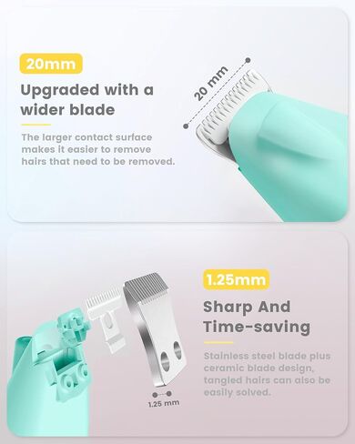 Cat Clippers with LED Display,35dB Ultra-Low Noise Cat Hair Trimmer Shaver, Cordless Dog Paw Trimmer with LED Light,Type-C Rechargeable Cat Dog Clippers for Grooming Paws, Ears, Face, Rump in Saudi Arabia