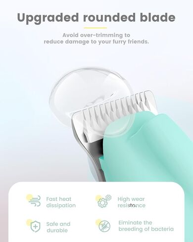 Cat Clippers with LED Display,35dB Ultra-Low Noise Cat Hair Trimmer Shaver, Cordless Dog Paw Trimmer with LED Light,Type-C Rechargeable Cat Dog Clippers for Grooming Paws, Ears, Face, Rump in Saudi Arabia