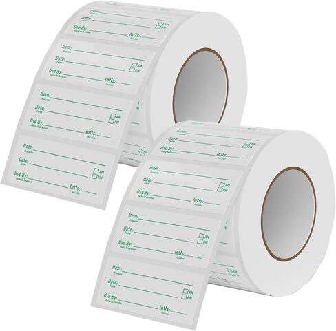 Labels for Food Containers, Kitchen Labels, 2x1 Inch Food Labels Stickers, Freezer Labels to Write On, Removable Labels Tape for Food Storage, Bottle Labels (Green, 500pcs) in Saudi Arabia