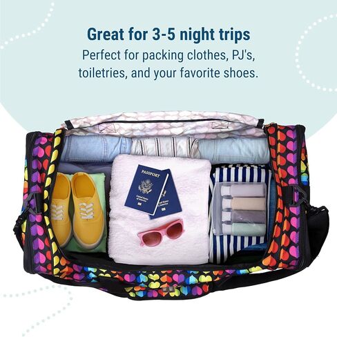 Wildkin Kids Weekender Duffel Bags for Boys & Girls, Perfect for Sleepovers and Travel Duffel Bag for Kids, Carry-On Size & Ideal for School Practice or Weekend Travel Bag in Kuwait