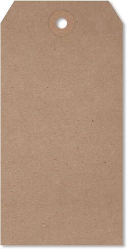 SmartSign Brown Gift Tags - Pack of 1000, 4.75" x 2.375", Size-5 Eco-Friendly Blank Tags with Reinforced Fiber Patch, 11 pt Recycled Kraft Paper Tags for Merchandise/Garments/Shipping in Kuwait