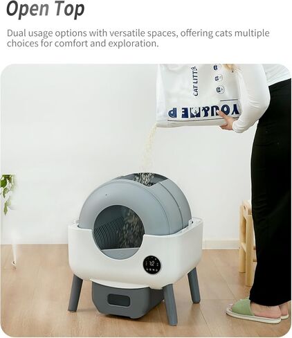 Self-Cleaning Cat Litter Box 80 Count Drawstring Cat Litter Box Liners 26" x 13", Automatic Cat Litter Box Self Cleaning, Large Smart Cat Litter Box Liners（4 Packs/80 Counts） in Kuwait