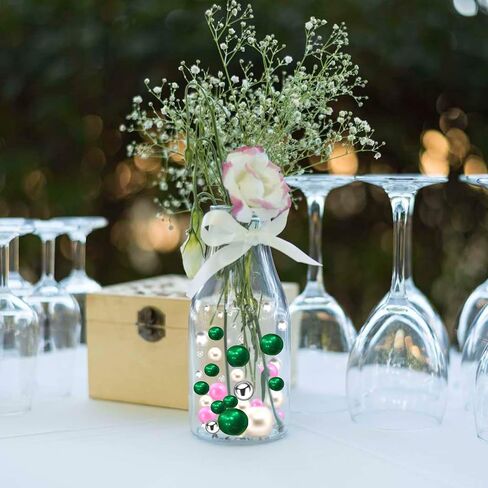100Pieces Floating NO Hole Pearls Beads for Vases and 500 PCS Water Beads,Floating Beads for Centerpiece,Home Decor,Party Table Wedding,Makeup Brush Beads in Saudi Arabia