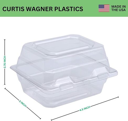 Curtis Wagner Plastics CW-543 صناديق زهرة واضحة (5 عبوات) الحجم 4.5 "× 3.75" × 3 "| in Kuwait