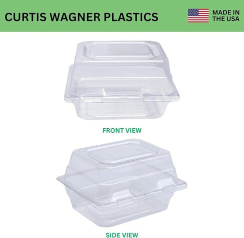 Curtis Wagner Plastics CW-543 صناديق زهرة واضحة (5 عبوات) الحجم 4.5 "× 3.75" × 3 "| in Kuwait