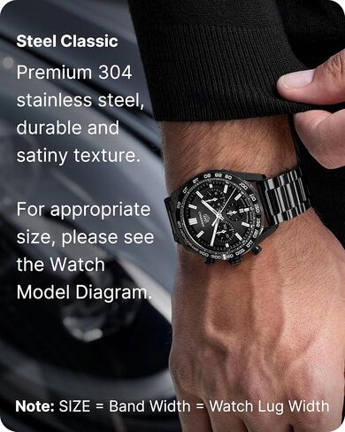Fullmosa 21mm Quick Release Metal Watch Band in Saudi Arabia