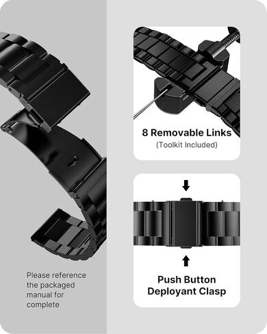 Fullmosa 21mm Quick Release Metal Watch Band in Saudi Arabia