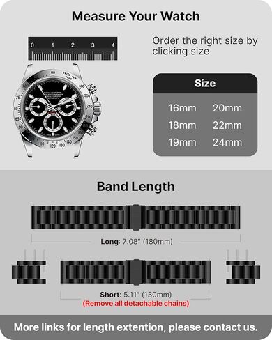 Fullmosa 21mm Quick Release Metal Watch Band in Saudi Arabia
