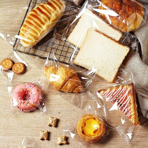 500 Count Clear Plastic Bags, 5x7 Inch Opp Cello Bag Sealed Self Adhesive Reusable Transparent Cellophane Bags, Suitable for Jewelry Bakery Candies Goodies Cookies in Kuwait
