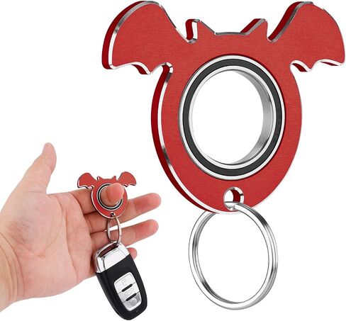 Keychain Spinner, Bat Shaped Metal Spinning Key Chain Karambit Fidget Ring Novelty Toy for Adults Men Women Kids in Saudi Arabia