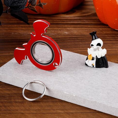 Keychain Spinner, Bat Shaped Metal Spinning Key Chain Karambit Fidget Ring Novelty Toy for Adults Men Women Kids in Saudi Arabia