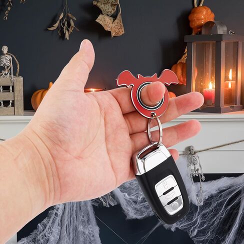Keychain Spinner, Bat Shaped Metal Spinning Key Chain Karambit Fidget Ring Novelty Toy for Adults Men Women Kids in Saudi Arabia