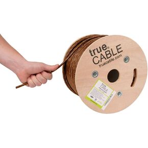 TRUE CABLE Cat6 Direct Burial Bulk Ethernet Cable, Shielded F/UTP, 1000ft, Black, 23AWG Solid Bare Copper, Heavy Duty Outdoor OSP Jacket, Waterproof, UV Resistant, 550MHz, PoE++ 100W (4PPoE) in Kuwait