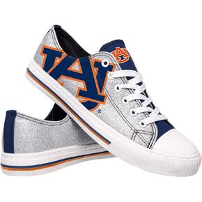 FOCO Auburn Tigers NCAA Womens Glitter Low Top Canvas Shoes - 10