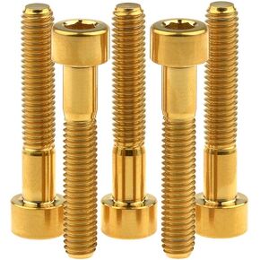 Titanium Ti M6x35mm Black Bolts Allen Head for Bicycle Headset Screws Pack of 5